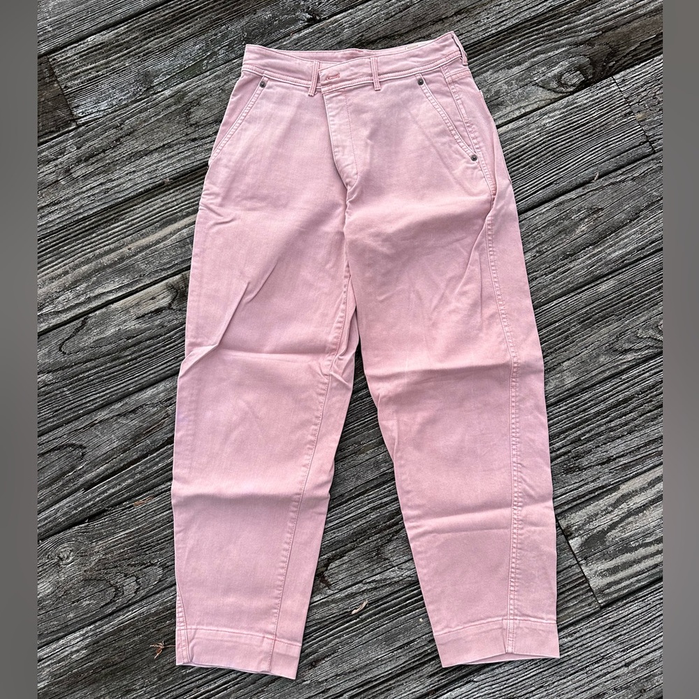GAP High Rise Pink Barrel Khaki Pants